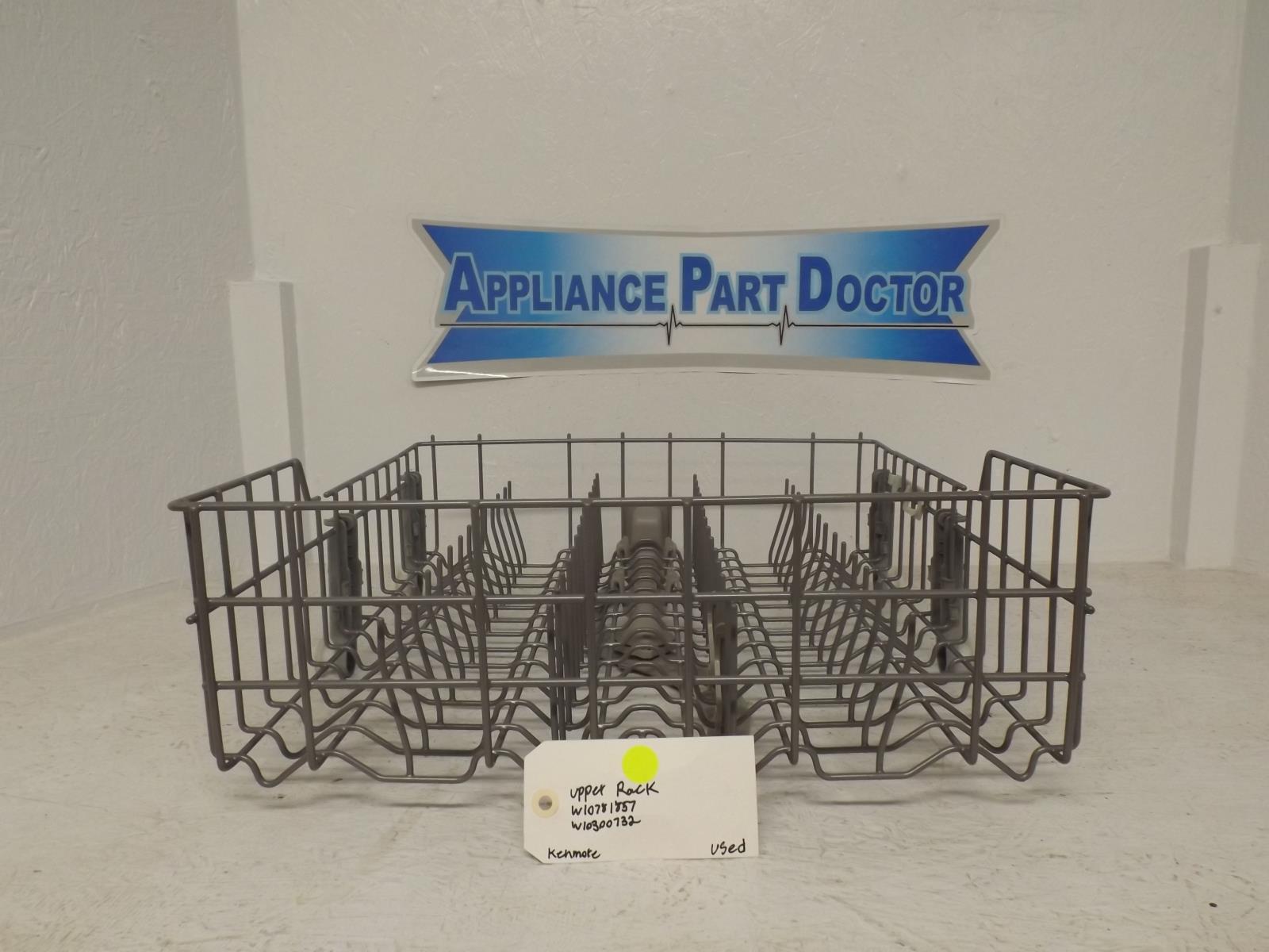 Kenmore upper dishwasher rack W10781857 W10300732 used Kenmore upper dishwasher rack W10781857 W10300732 used